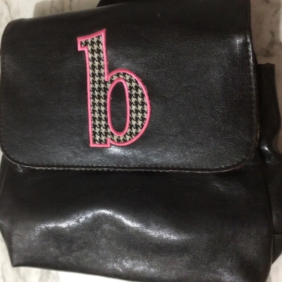 Fashion Express Crossbody/Back Pack/Bag Black w/ B Initial Personalized … - Picture 3 of 6